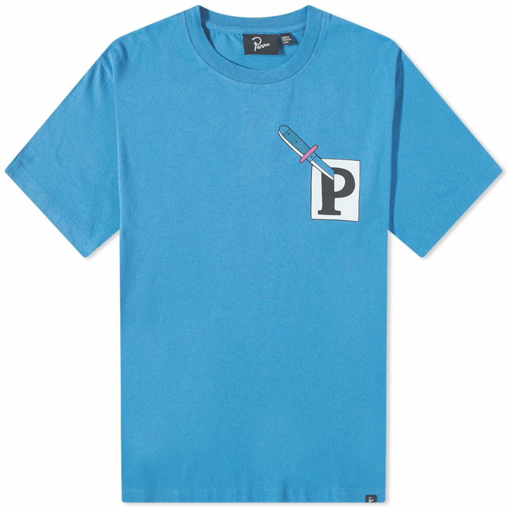 Photo: By Parra Men's Fucking Fork T-Shirt in Slate Blue