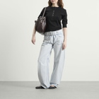 Acne Studios Women's Page Blue Shadow Belted Jeans in Blue/White