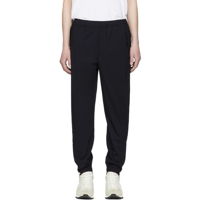 Photo: Tim Coppens Navy Wool Staple Jogger Trousers