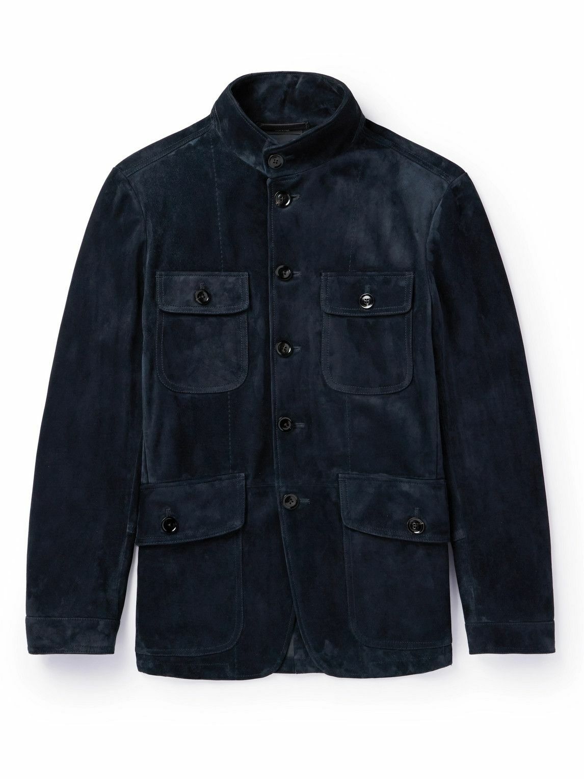 TOM FORD - Military Suede Jacket - Blue TOM FORD