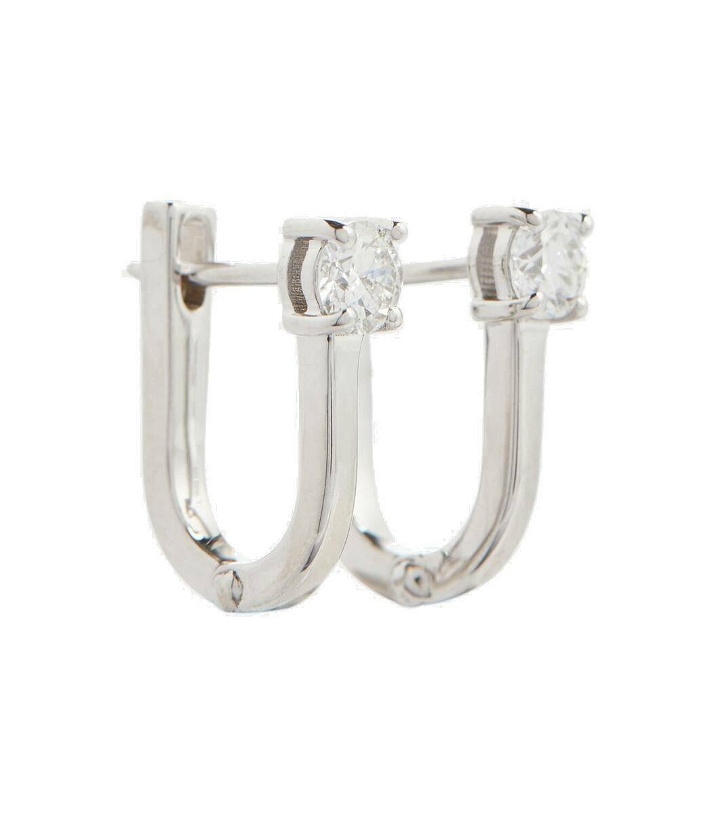 Photo: Melissa Kaye Aria U 18kt white gold earrings with diamonds