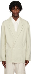 LEMAIRE Off-White Double-Breasted Denim Blazer