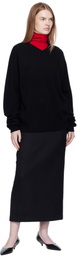 Arch The Black Silk Simple Maxi Skirt