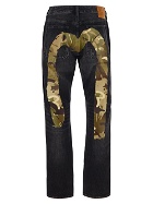 Camouflage Brushstroke Daicock Print Jeans
