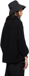 Y's Black Wool Coat