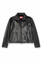 Diesel Coach jacket in leather - Leather jackets Womens in Black
