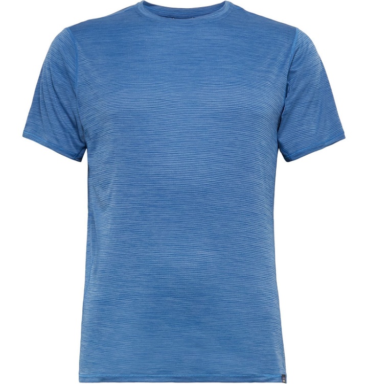 Photo: Patagonia - Slim-Fit Space-Dyed Capilene Cool T-Shirt - Blue