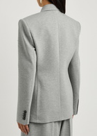 Giuseppe DI Morabito Flower-embellished Double-breasted Jersey Blazer Grey
