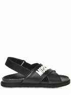 MOSCHINO - Logo Leather Sandals