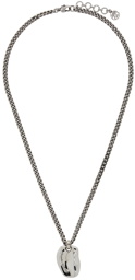 Alexander McQueen Silver Short Molten Necklace