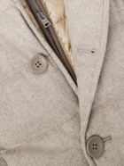 Herno - Slim-Fit Shell-Trimmed Silk and Cashmere-Blend Down Jacket - Neutrals