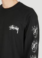 Fire Dice Long Sleeve T-Shirt in Black