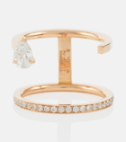 Repossi - Serti Sur Vide 18kt rose gold ring with diamonds