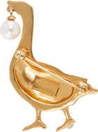 Moschino Gold Archive Goose Brooch
