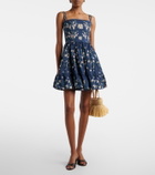 Agua by Agua Bendita Lima floral cotton minidress