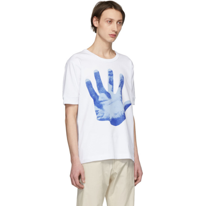 Dries Van Noten White Verner Panton Edition Hand Print Hassel T