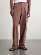 Kardo - Kedar Straight-Leg Cotton Trousers - Brown
