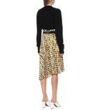 Balenciaga Chain-print wrap midi skirt