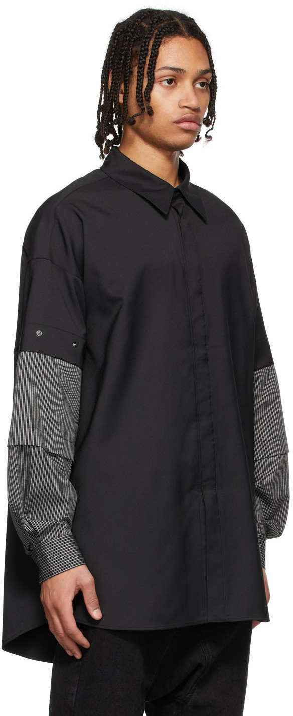 JERIH Black Packable Sleeve Shirt