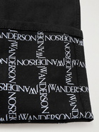 JW Anderson - Cropped Wide-Leg Logo-Print Jeans - Black