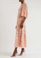 Needle & Thread Garden Delight Embellished Tulle Maxi Dress Coral