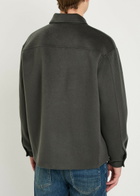 Frame Trucker Wool Overshirt Charcoal