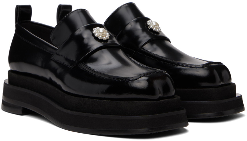 Simone Rocha Black Heart Toe Platform Loafers