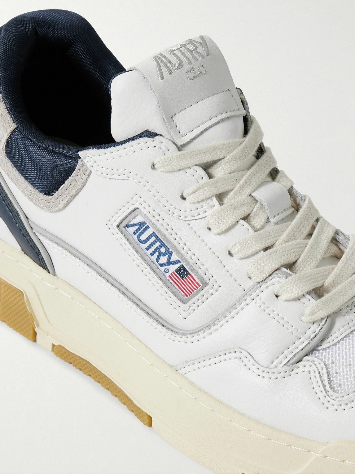 Autry - CLC Suede and Mesh-Trimmed Leather Sneakers - Blue Autry