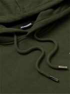 Jacquemus - Logo-Embroidered Organic Cotton-Jersey Hoodie - Green