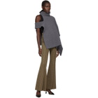 Ports 1961 Grey Fully Fashioned Poncho Turtleneck