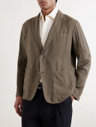 Altea - Aaron Garment-Dyed Linen Blazer - Green
