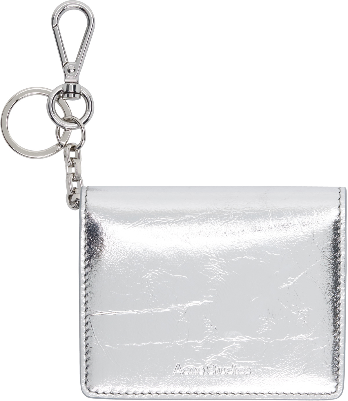 Acne Studios Silver Folded Leather Wallet