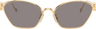 LOEWE Gold Anagram Hexagonal Sunglasses