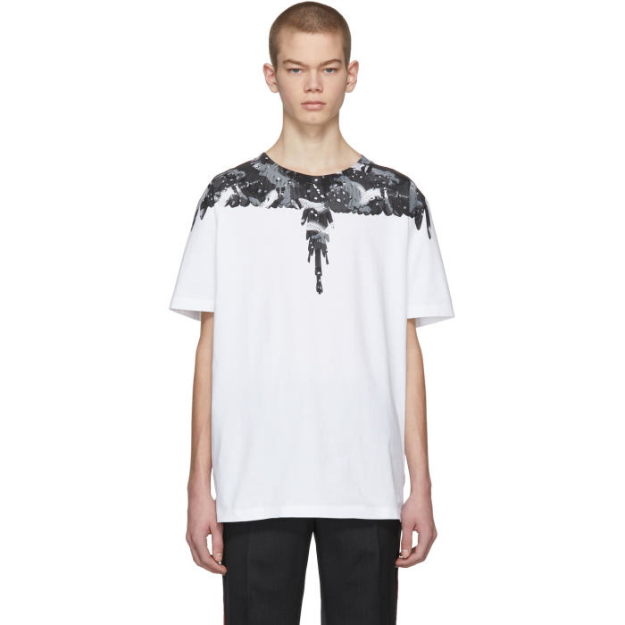 Photo: Marcelo Burlon County of Milan White and Grey Camouflage Wing T-Shirt