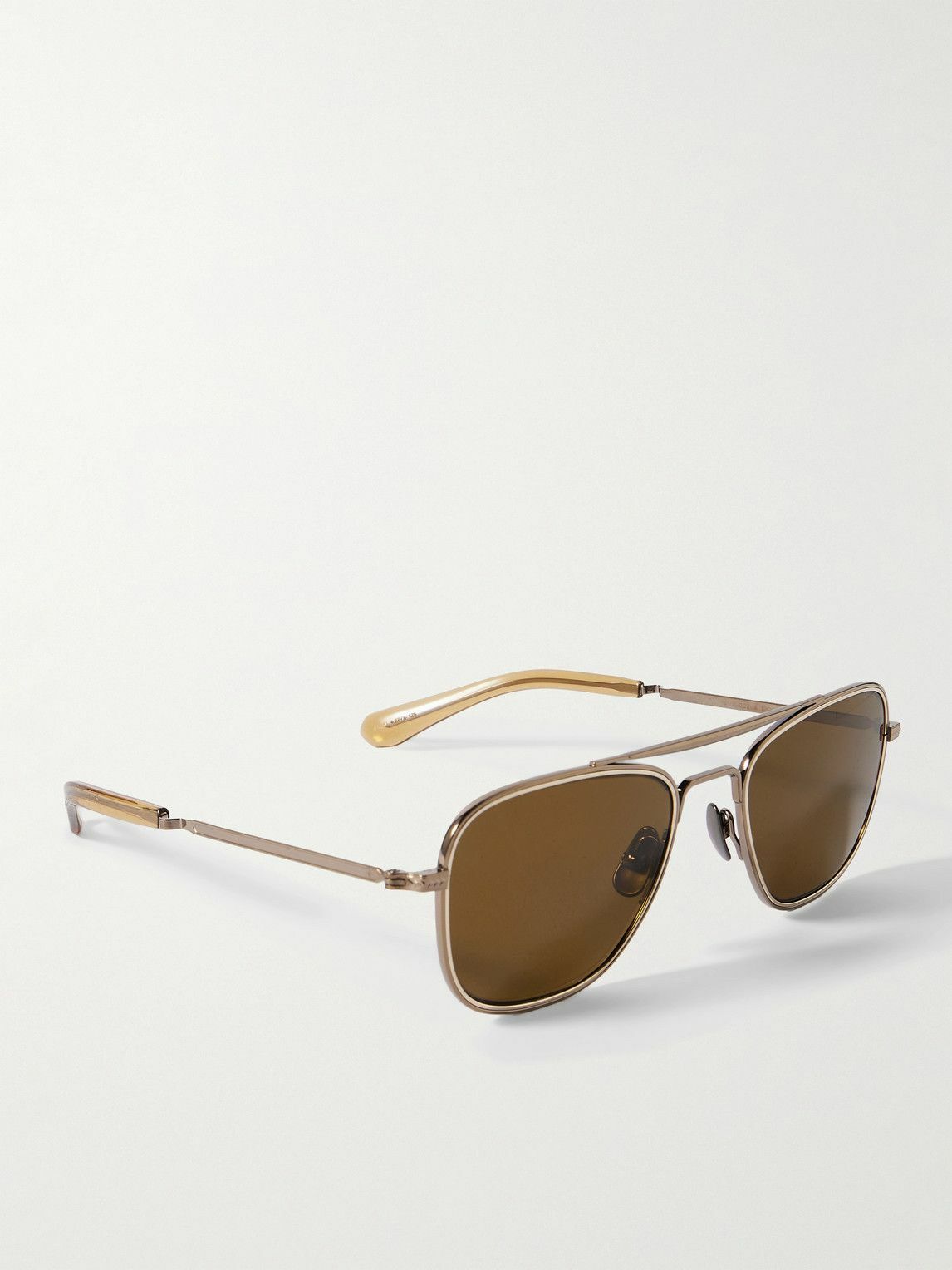 Mr Leight - Navigator S Aviator-Style Metal Sunglasses