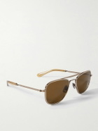 Mr Leight - Navigator S Aviator-Style Metal Sunglasses