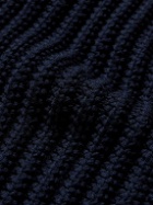 LOEWE - Ribbed Wool Cardigan - Blue