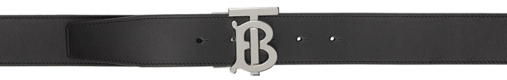 Photo: Burberry Reversible Black & Brown Buffed Monogram Motif Belt