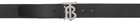 Burberry Reversible Black & Brown Buffed Monogram Motif Belt