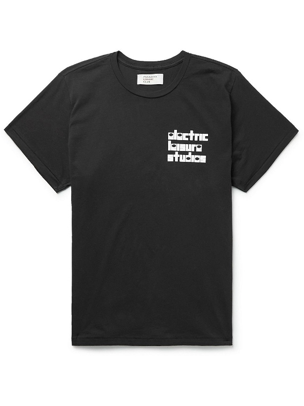 Photo: Pasadena Leisure Club - Electric Leisure Printed Combed Cotton-Jersey T-Shirt - Black