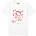 GANNI Women's Bunnies relaxed t-shirt in Bright White