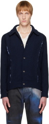 PONDER.ER SSENSE Exclusive Navy Clash Jacket