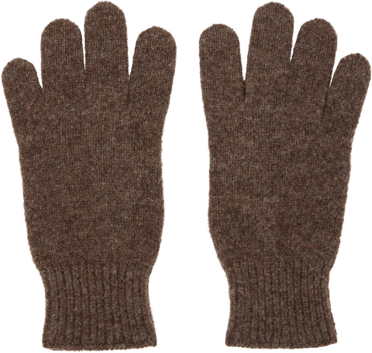 Baserange Brown Ribbed Gloves