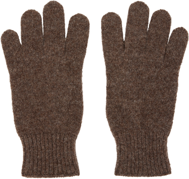 Photo: Baserange Brown Ribbed Gloves