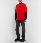 Balenciaga - Logo-Print Cotton-Jersey T-Shirt - Red