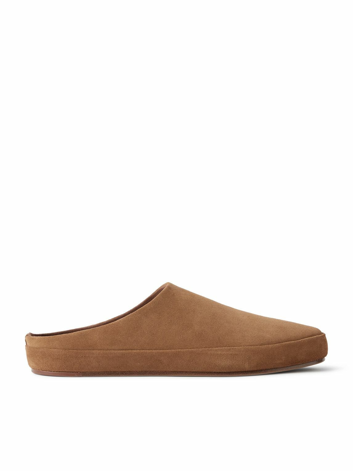 Loro Piana - Tomori Suede Slippers - Brown