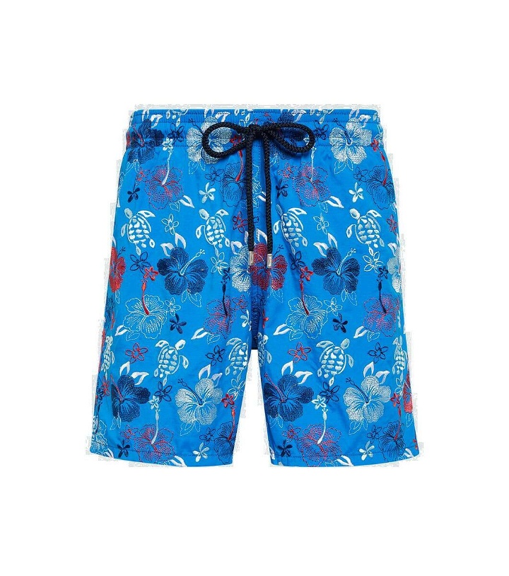 Photo: Vilebrequin Tropical Turtles embroidered swim trunks