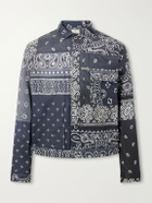 KAPITAL - Bandana-Print Patchwork Cotton Overshirt - Blue