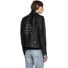 Saint Laurent Black Leather Legion Classic Motorcycle Jacket