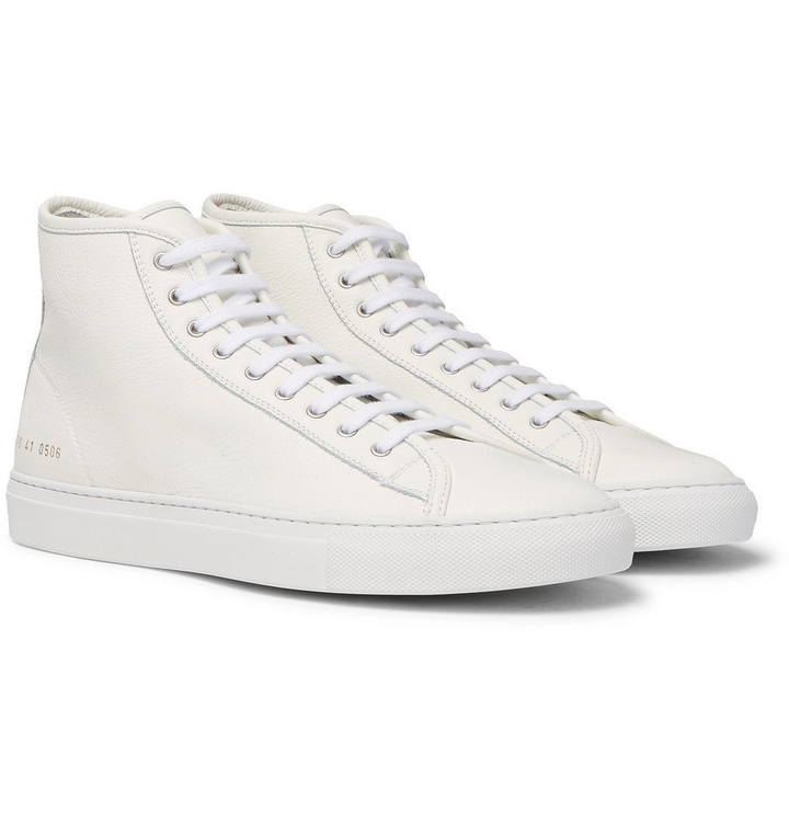 Photo: Common Projects - Tournament Full-Grain Leather High-Top Sneakers - Men - White